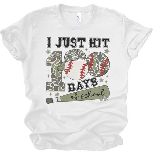 Kids I Just Hit 100 Days Boys 100 Days Of School Baseball Kids Unisex Jersey T-Shirt - Sportilla