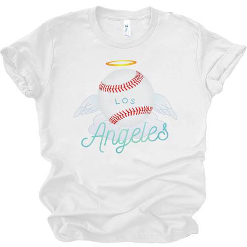 Los Angeles Angel Ball Tshirt Cool Baseball Team Premium Tri-Blend Unisex Jersey T-Shirt - Sportilla