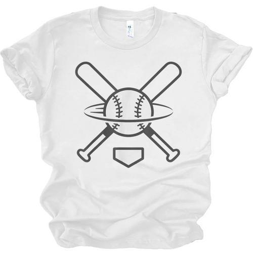 Minimalist Baseball Clean Sports Graphic Tee For Fan Players Unisex Jersey T-Shirt - Sportilla