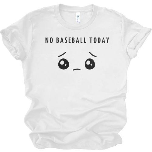 No Baseball Today Minimalist Sad Face Baseball Lover Unisex Jersey T-Shirt - Sportilla
