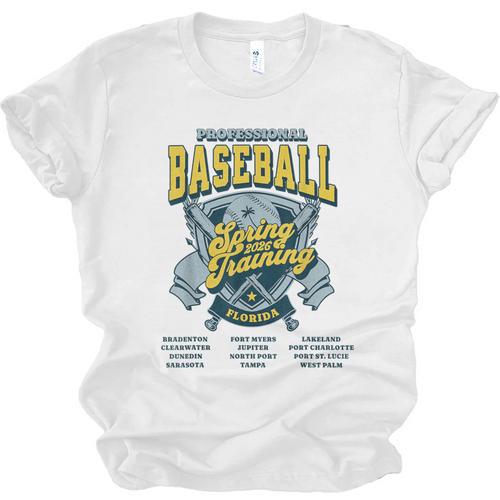 Professional Baseball Spring Training 2026 Florida Cities Unisex Jersey T-Shirt - Sportilla
