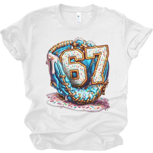 Six Seven Baseball Lifestyle 67 Meme Gen Alpha Slang Premium Tri-Blend Unisex Jersey T-Shirt - Sportilla