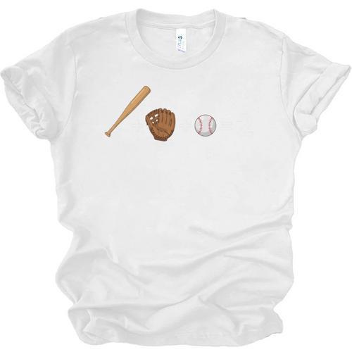 Sports Math Equation Baseball Bat Ball Glove Graphic Teacher Unisex Jersey T-Shirt - Sportilla