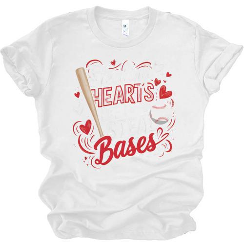 Stealing Hearts Like I Steal Bases Softball Baseball Batter Unisex Jersey T-Shirt - Sportilla
