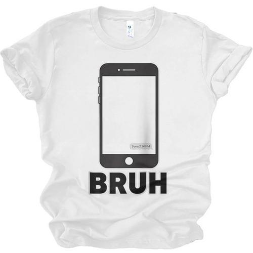 Texted First Bruh Seen Message Valentine's Day Humor Raglan Baseball Tee Unisex Jersey T-Shirt - Sportilla