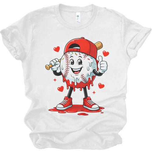 Valentine Baseball Heart Sports Men Boys Kid Unisex Jersey T-Shirt - Sportilla