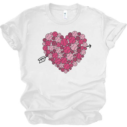 Valentine's Day Baseball Heart Softball Player Sports Lover Unisex Jersey T-Shirt - Sportilla
