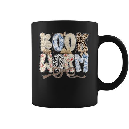 Bookworm Coquette Bow Booktrovert Reading Lover Bookish Coffee Mug - Bookorys
