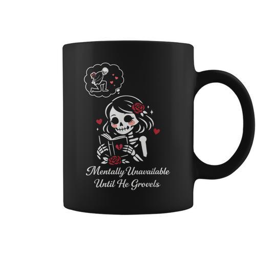 Dark Romance Skeleton Costume Woman Pajama Book Reading Coffee Mug - Bookorys