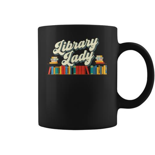 Library Lady School Librarian Cataloger Books Book Lover Coffee Mug - Bookorys
