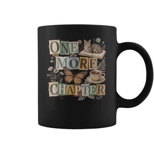 One-More Chapter Vintage Bookish Collage Book Lover Reading Coffee Mug - Bookorys CA