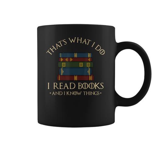 That's What I Do I Read Books And I Know Things Reading Small Coffee Mug - Bookorys UK