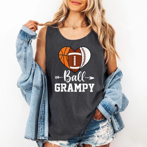 Ball Grampy Basketball Football Baseball Player Comfort Colors Tank Top - Sportilla