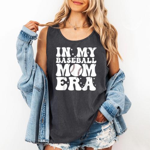In My Baseball Mom Era Baseball Mama Mother's Day Comfort Colors Tank Top - Sportilla