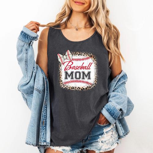 Baseball-Shirt Women Mama Mother Baseball Mom Comfort Colors Tank Top - Sportilla