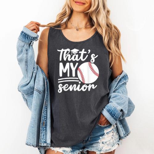 My Senior Baseball Senior Mom 2026 Baseball Senior Mama Comfort Colors Tank Top - Sportilla