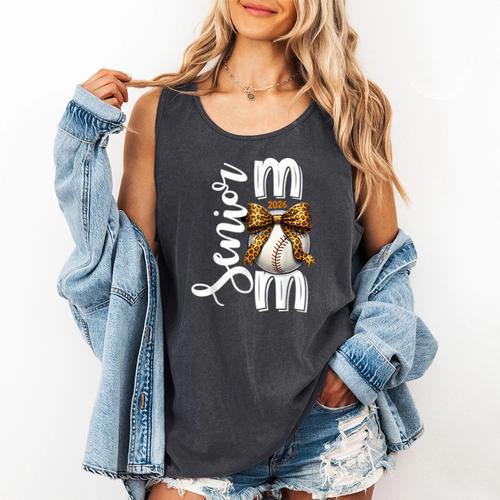 Senior Baseball Mom Class Of 2026 Player Graduation Grad Comfort Colors Tank Top - Sportilla