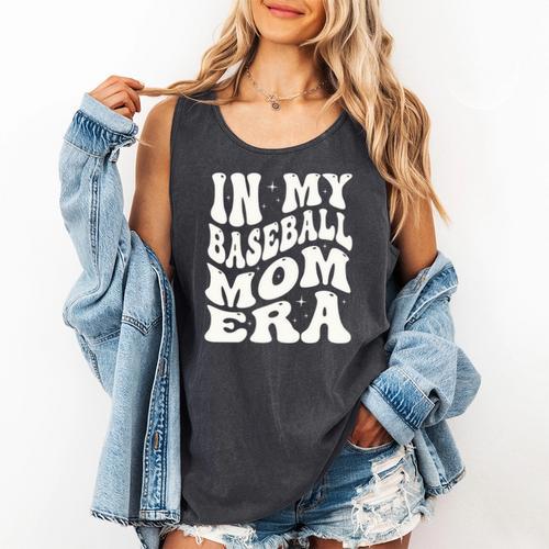 Baseball Mom In My Baseball Mom Era Mama Sports Mom Comfort Colors Tank Top - Sportilla