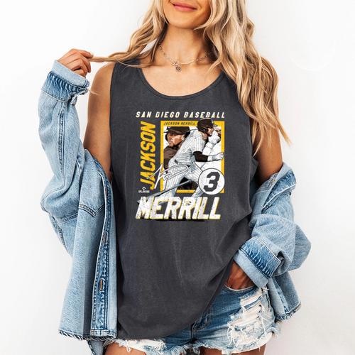 Jackson Merrill San Diego MLB Baseball Player MLBJME203M Comfort Colors Tank Top - Sportilla