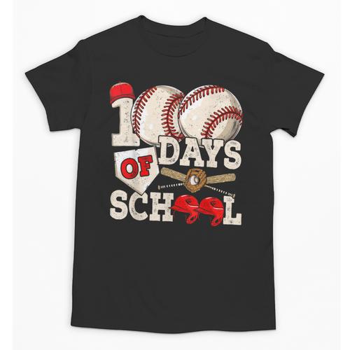 100 Days Of School Baseball 100th Day Of School Kids Teacher Unisex T-Shirt - Sportilla