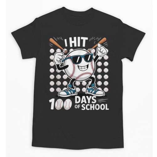 100 Days Of School Baseball Bat 100th Day Of School Unisex T-Shirt - Sportilla