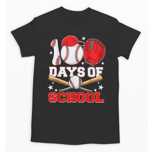 100 Days Of School Baseball Boys Kids Students Unisex T-Shirt - Sportilla