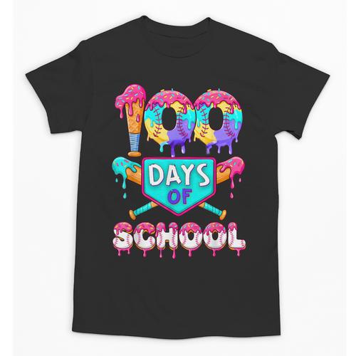 100 Days Of School Baseball Boys Kids Unisex T-Shirt - Sportilla