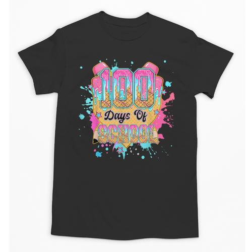 100 Days Of School Baseball Drip Boys Kids 100th Day Unisex T-Shirt - Sportilla