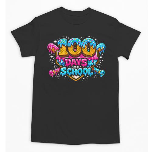 100 Days Of School Baseball Drip Ice Cream Costume Teachers Unisex T-Shirt - Sportilla