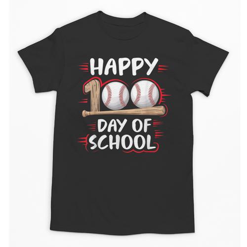 100 Days Of School Baseball Theme Kids Teens Boys 100th Day Unisex T-Shirt - Sportilla