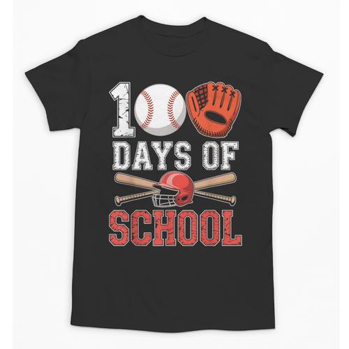 100 Days Of School Baseball Player Teacher Student Unisex T-Shirt - Sportilla