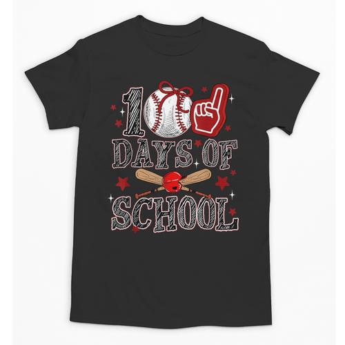 100 Days Of School Baseball Teacher 100 Days Smarter Student Unisex T-Shirt - Sportilla