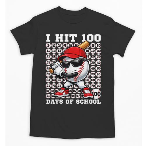 100 Days Of School Retro Baseball Sport For Boys Teachers Unisex T-Shirt - Sportilla