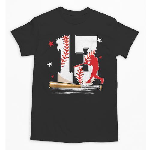 13 Years Old Baseball Birthday Boy 13th Bday Party Unisex T-Shirt - Sportilla