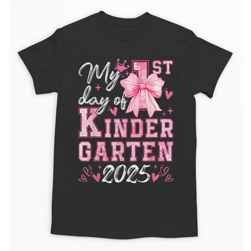 My 1st Day Of Kindergarten 2025 Back To School Girls Unisex T-Shirt - Savourry