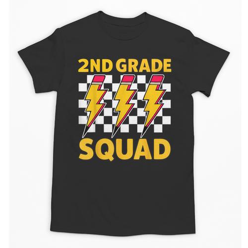 2nd Grade Lightning Bolt Second Grade Squad Back To School Unisex T-Shirt - Savourry