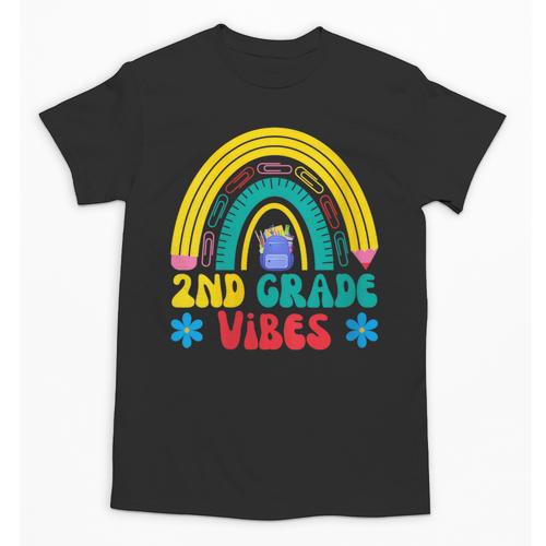 2nd Grade Vibes Back To School Rainbow Second Grade Unisex T-Shirt - Savourry