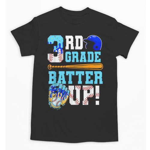 3rd Grade Back To School Baseball Drip Ice Cream Batter Up Unisex T-Shirt - Savourry