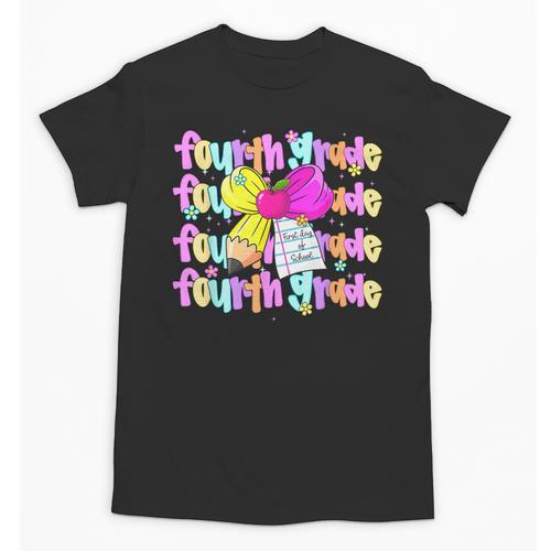 4th Grade For Girls Back To School First Day Fourth Grade Unisex T-Shirt - Savourry