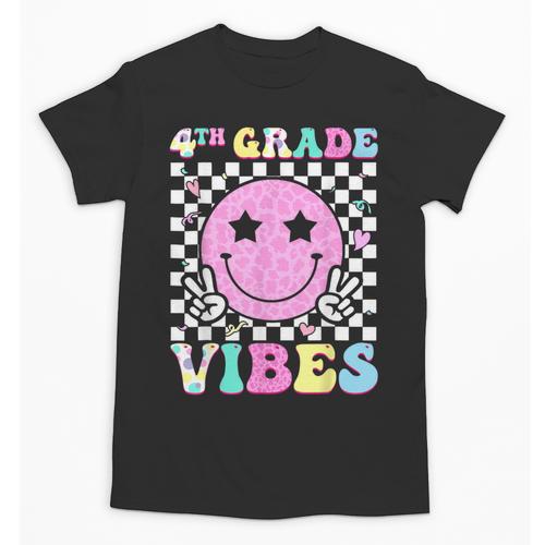 4th Grade Vibes Groovy Back To School Fourth Grade Girls Kid Unisex T-Shirt - Savourry