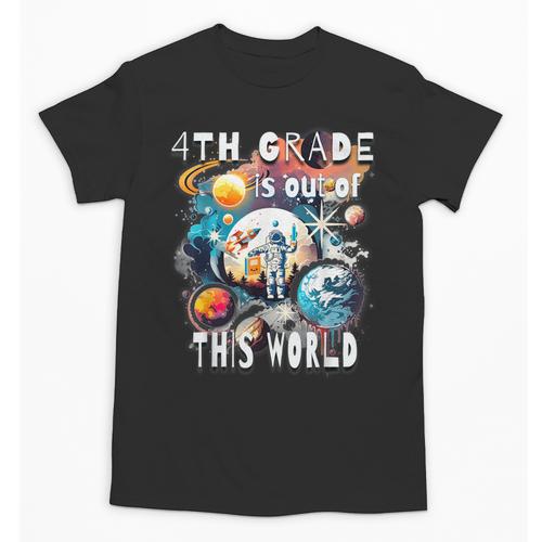 4th Grade Is Out Of This World Back To School Astronaut Unisex T-Shirt - Savourry