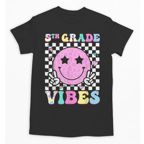 5th Grade Vibes Groovy Back To School Fifth Grade Girls Kids Unisex T-Shirt - Savourry