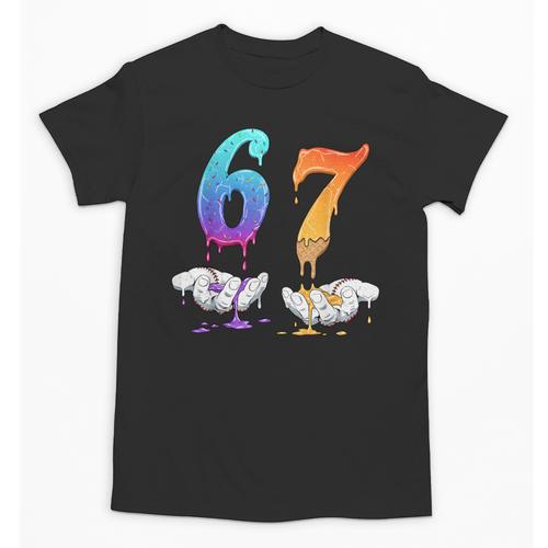 6 7 Six Seven Meme Hands Ice Cream Baseball Drip Boy Girl Unisex T-Shirt - Sportilla