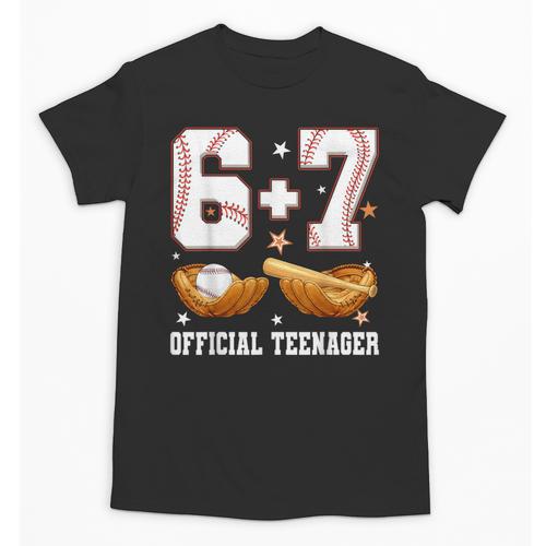 67 13 Year Old Official Teenager Baseball Boy 13th Birthday Unisex T-Shirt - Sportilla