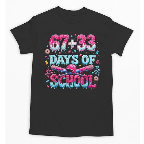 67 33 Days Of School Baseball Drip 100th Day Of School Boys Unisex T-Shirt - Sportilla