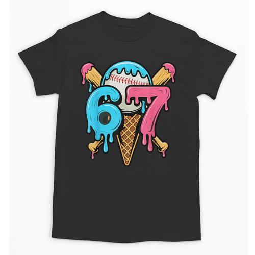 67 Baseball Ice Cream Drip Player Unisex T-Shirt - Sportilla