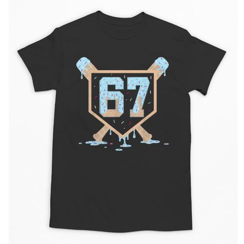 67 Ice Cream Drip Baseball Meme Six Seven Gen Alpha Unisex T-Shirt - Sportilla