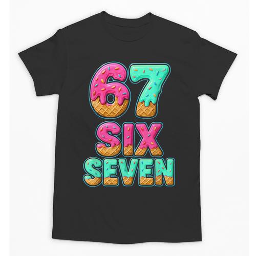 67 Ice Cream Drip Baseball Six Seven 6-7 Meme Teen Boy Unisex T-Shirt - Sportilla