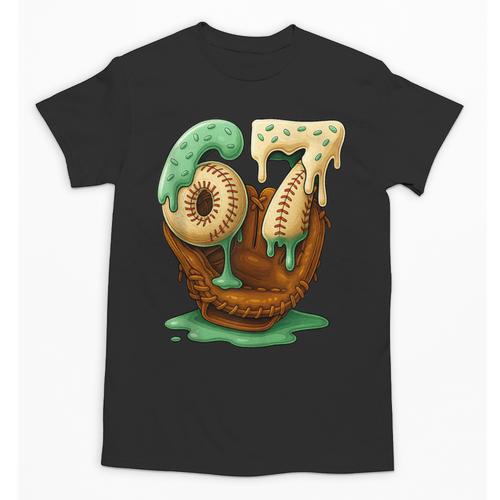 67 Ice Cream Drip Six Seven Baseball Unisex T-Shirt - Sportilla