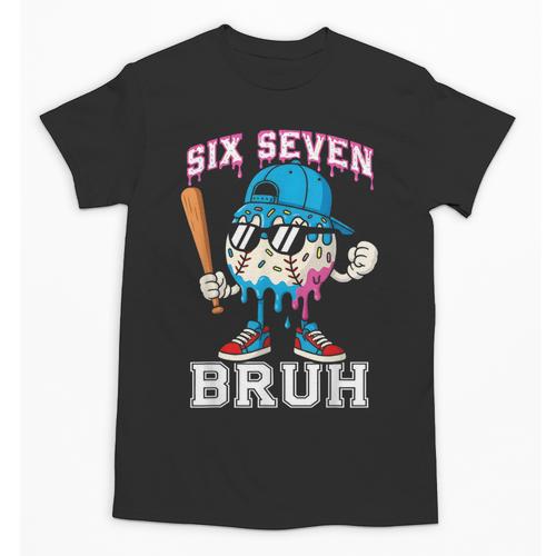 67 Six Seven Baseball Ice Cream Drip Number 67 Player Unisex T-Shirt - Sportilla